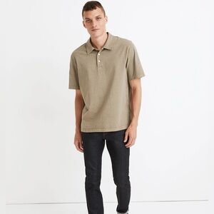 NWT Madewell Garment-Dyed Polo Shirt in Sage